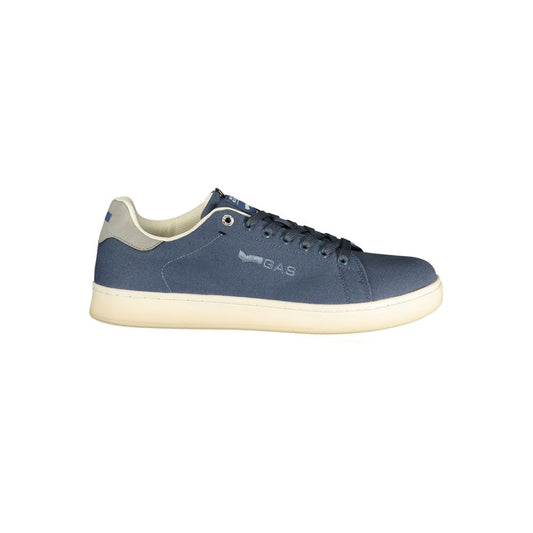 Gas Blue Polyester Men Sneaker Gas
