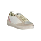 Gas Bianco Polyurethane women's sneakers featuring a white design with lace-up closure and stylish casual footwear for women.