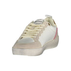 Gas Bianco polyurethane women's sneaker with white upper, lace-up design, and sporty sole on a neutral background.