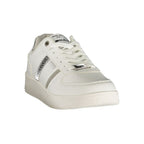 Gas Bianco polyurethane women’s sneaker featuring a white design with stylish laces and a comfortable rubber sole.