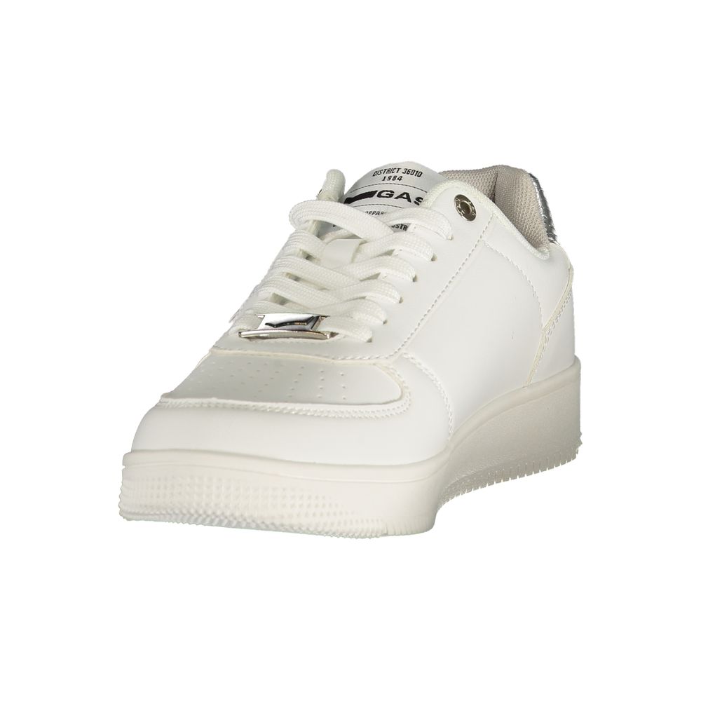 Gas Bianco women's polyurethane sneaker with white design, featuring casual style and comfortable sole.