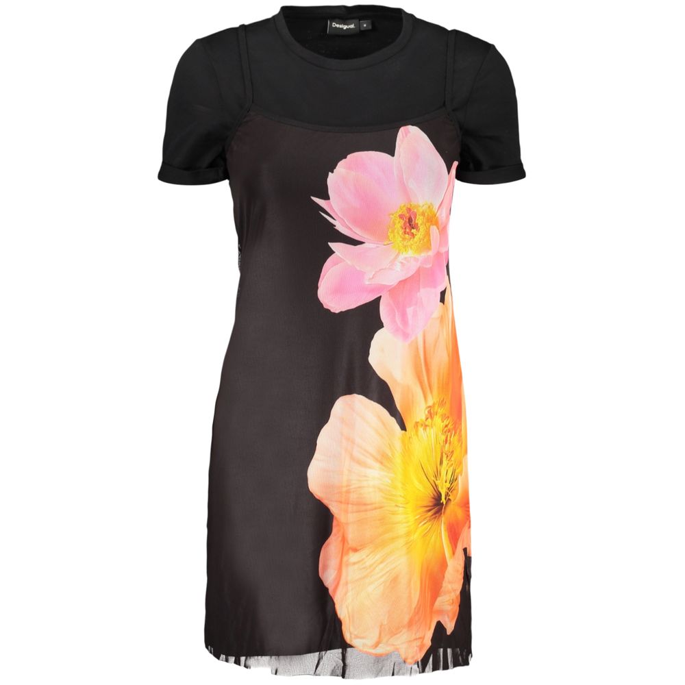 Desigual Black Cotton Women Dress Desigual