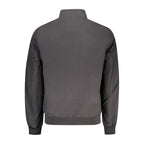 Norway 1963 Nero cotton men's jacket with a classic fit and button-front closure, shown in black fabric.
