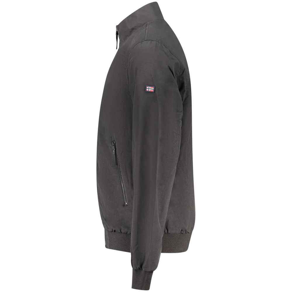 Norway 1963 Nero cotton men's jacket shown in black with a classic fit and button closure, suitable for casual wear.