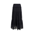 Isabel Marant Étoile Black Viscose Long Skirt