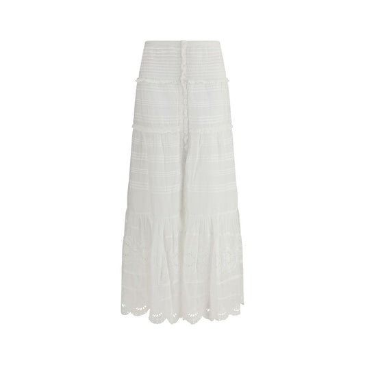 Isabel Marant Étoile White Viscose Long Skirt Isabel Marant Étoile