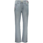 Desigual Azzurro cotton women's jeans showing a classic fit and blue denim fabric with visible stitching and front pockets.