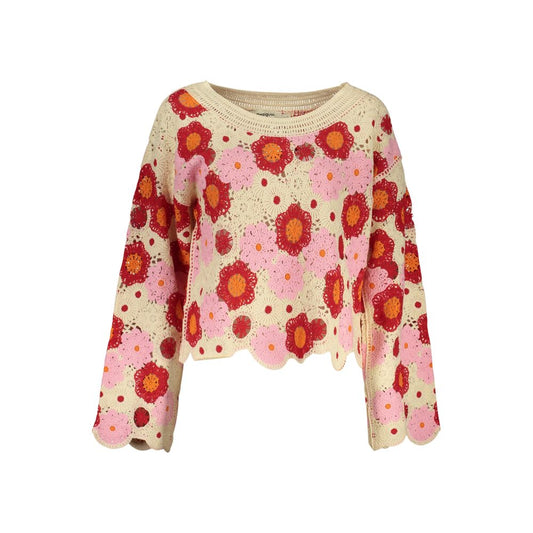 Desigual Beige Cotton Women Sweater Desigual