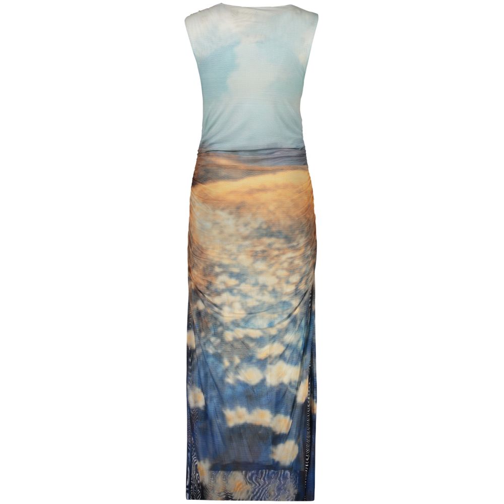 Desigual Azzurro polyester women's dress featuring a stylish, vibrant design, perfect for casual or semi-formal occasions.