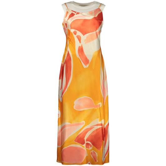 Desigual Arancione Polyester Woman Dress Desigual