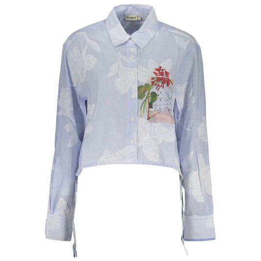 Desigual Azzurro Cotton Women Shirt Desigual