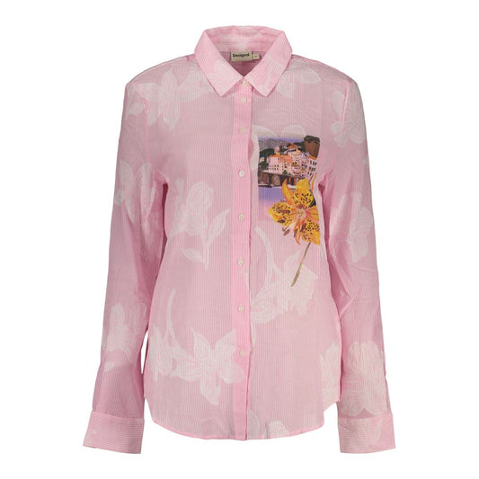Desigual Pink Cotton Women Shirt Desigual