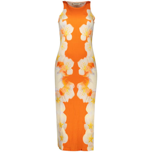 Desigual Arancione Viscosa Women Dress Desigual