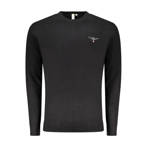 Accademia Militare Black Cotton Men's Sweater Accademia Militare