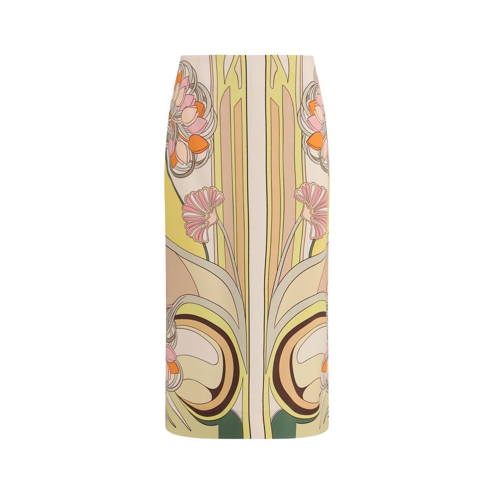 La Double J Multicolor Viscose Long Skirt La Double J