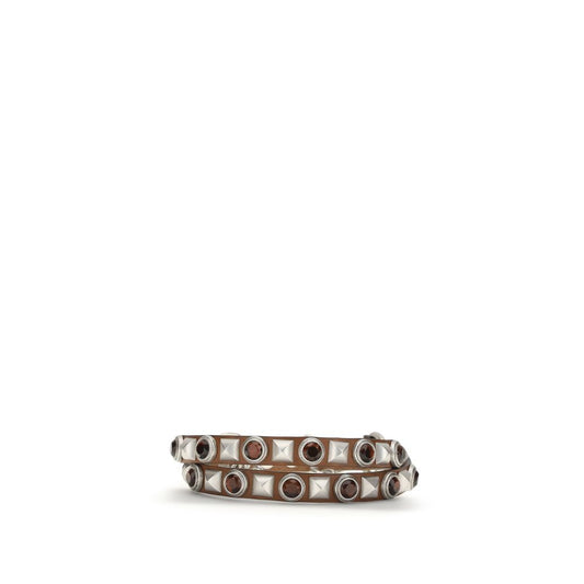 Etro Brown Calf Leather Bos Taurus Regular Belt Etro