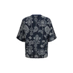 Giorgio Armani multicolor cotton T-shirt with vibrant, abstract pattern and classic crew neck design.
