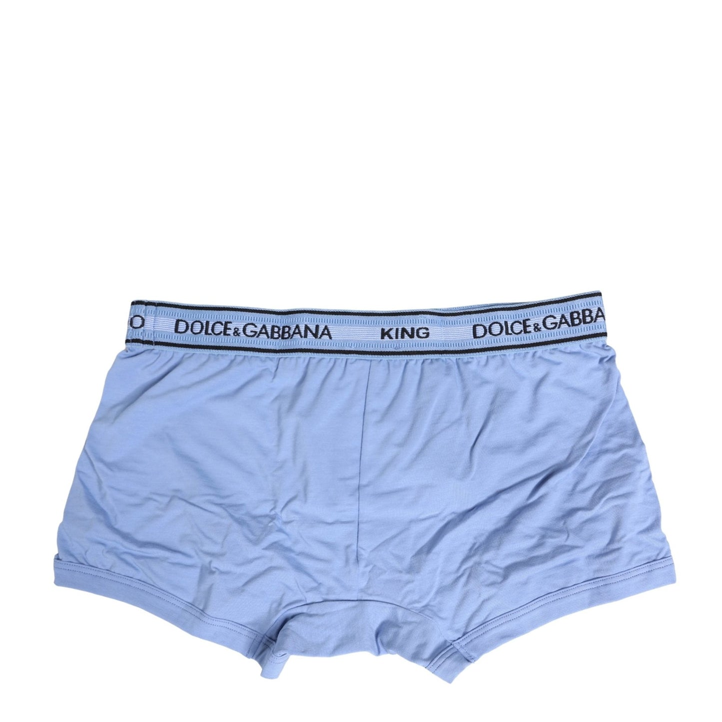 Dolce & Gabbana Light Blue Cotton Men Regular Boxer Underwear