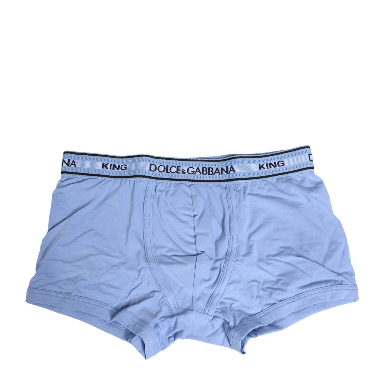Dolce & Gabbana Light Blue Cotton Men Regular Boxer Underwear