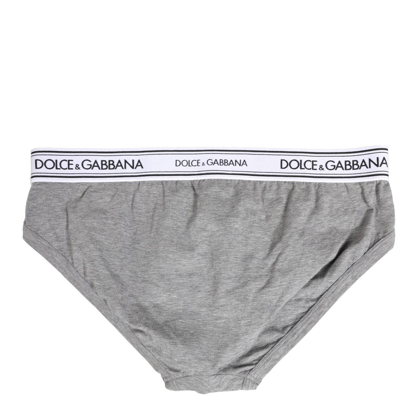 Dolce & Gabbana Gray Logo Waistband Men Midi Brief Underwear