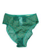 Dolce & Gabbana Green Lace Nylon DG Lingerie Panty Brief Underwear Dolce & Gabbana