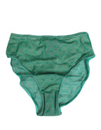 Dolce & Gabbana Green Lace Nylon DG Lingerie Panty Brief Underwear Dolce & Gabbana