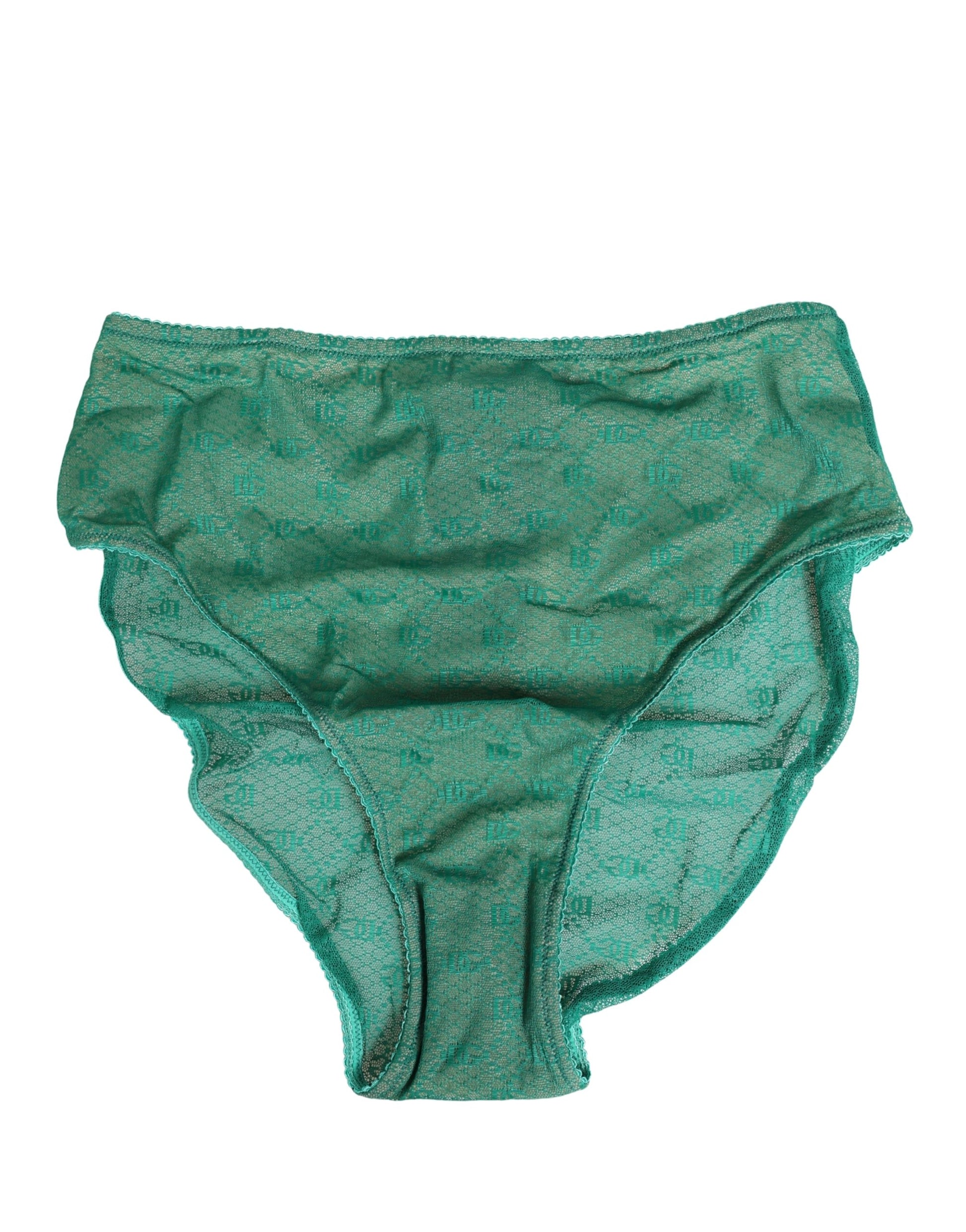 Dolce & Gabbana Green Lace Nylon DG Lingerie Panty Brief Underwear Dolce & Gabbana