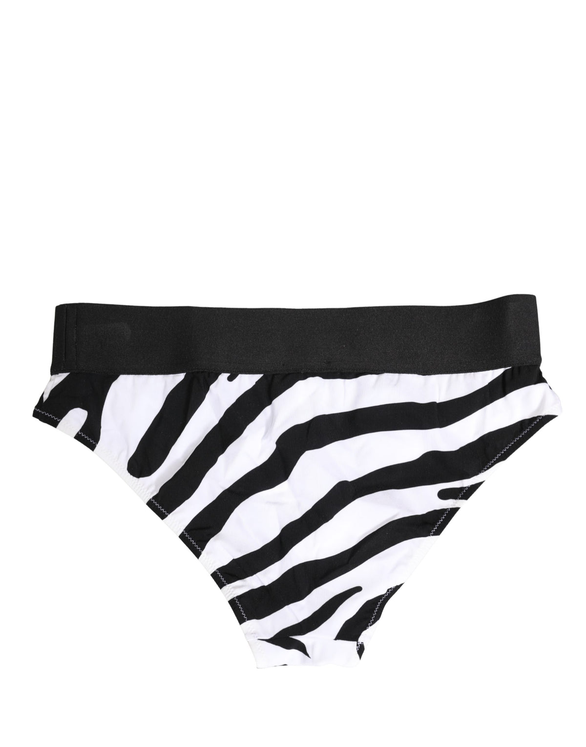 Dolce & Gabbana Black White Zebra Print Brief Panty Underwear - Eljoys Fashion 