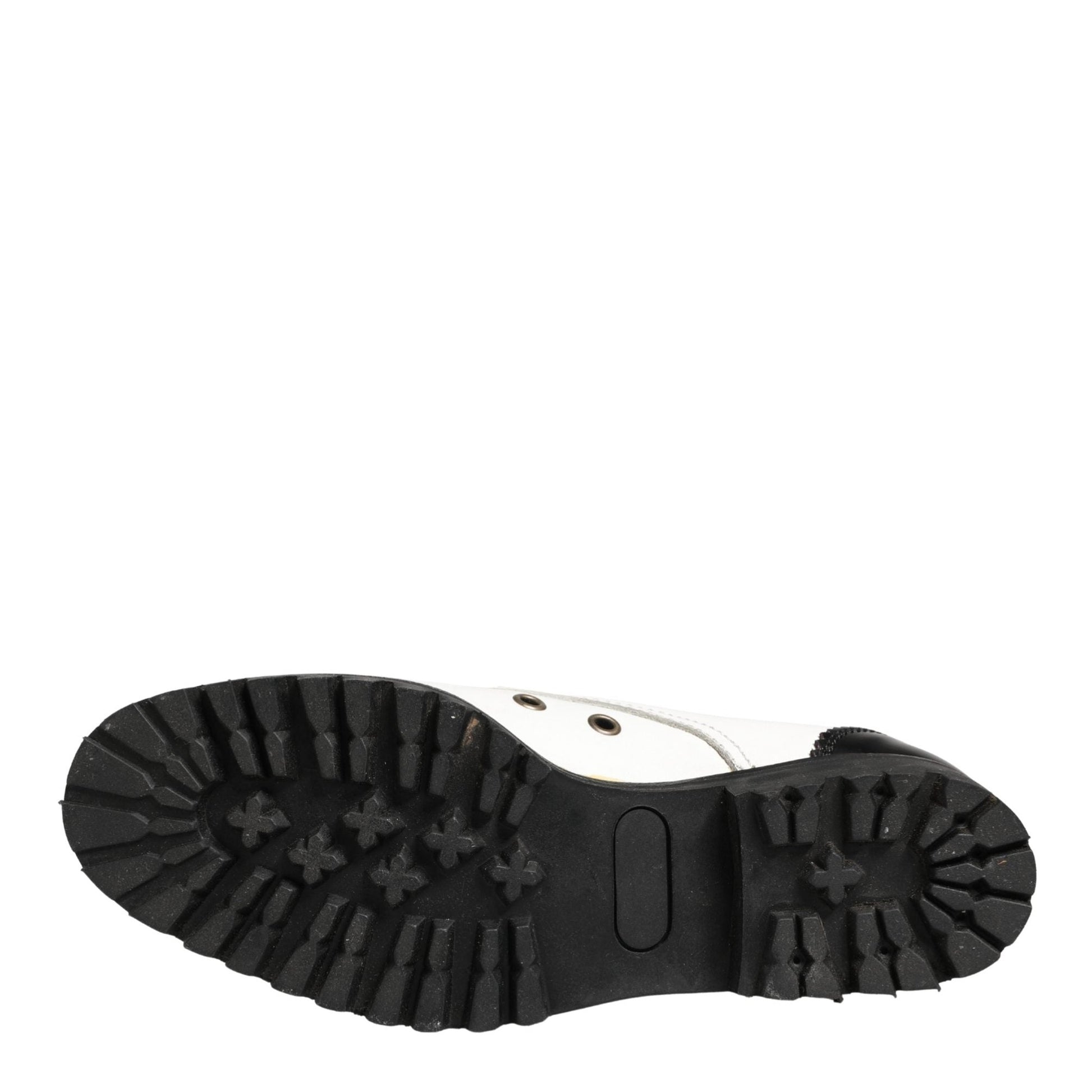 Cesare Paciotti Black White Leather Derby Shoes
