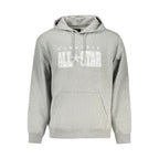 Gray Converse cotton men's sweatshirt with ribbed cuffs and crew neck, casual and comfortable for everyday wear.