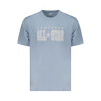 Converse Azzurro blue cotton men's T-shirt with round neckline and short sleeves, casual and comfortable fit.