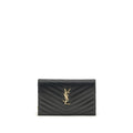 Saint Laurent Black Calf Leather Bos Taurus Wallet - Eljoys Fashion 