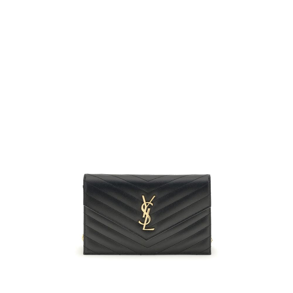 Saint Laurent Black Calf Leather Bos Taurus Wallet - Eljoys Fashion 