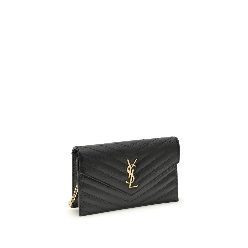 Saint Laurent Black Calf Leather Bos Taurus Wallet - Eljoys Fashion 