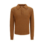 Sunflower brown cotton polo shirt with a classic collar and short sleeves, featuring a sunflower logo on the chest.