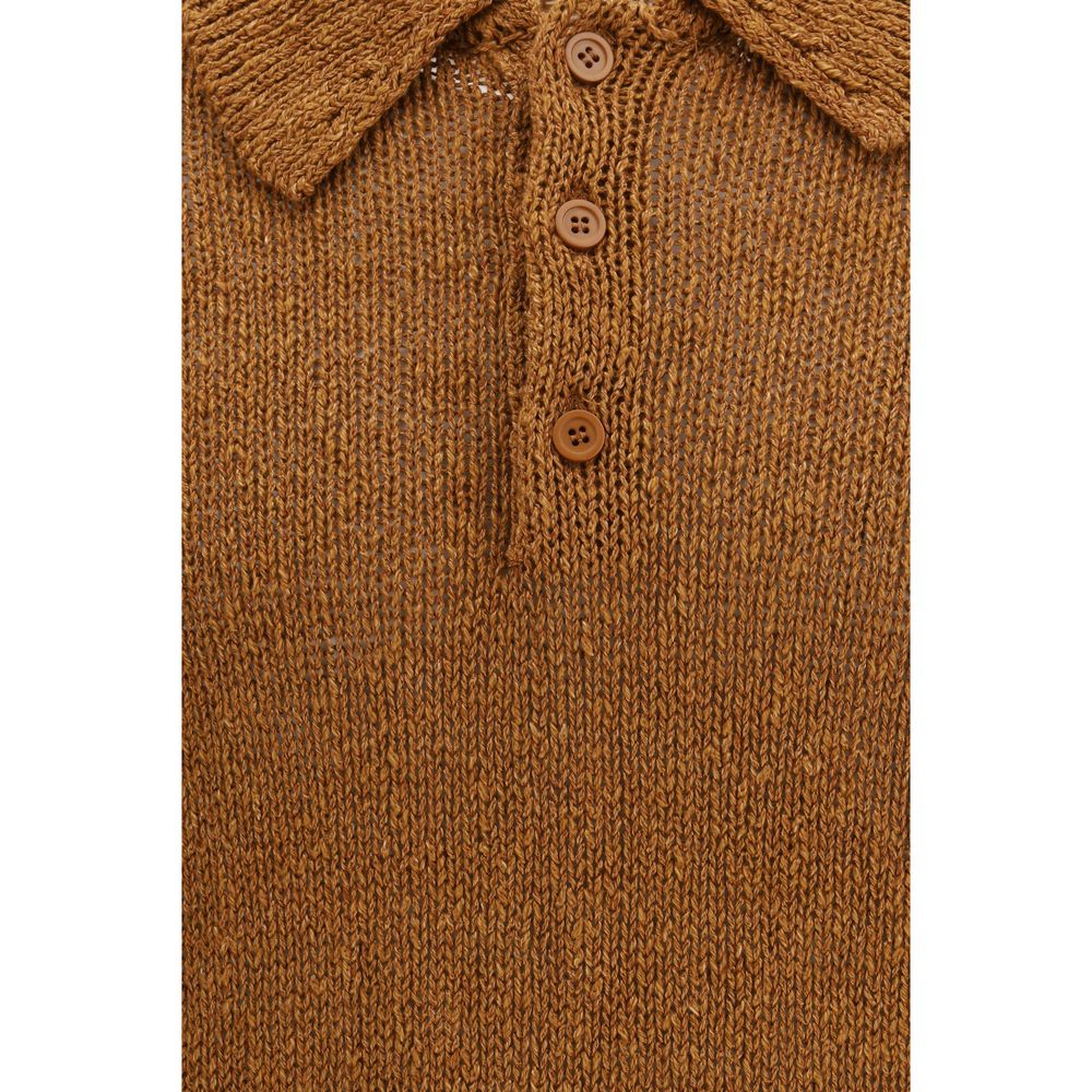 Sunflower Brown Cotton Polo Shirt Sunflower