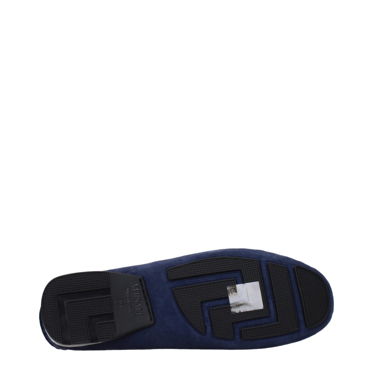 Versace Blue Leather Slip-On Loafers Versace