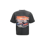 Represent Gray cotton T-shirt featuring a classic crew neck and minimal design, casual and comfortable for everyday wear.