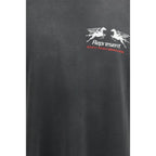 Represent gray cotton T-shirt with crew neck and short sleeves, displayed flat on a white background.
