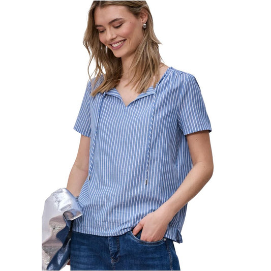 Street One Blue Cotton Blouse Street One