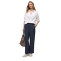 Blue Modal casual pants by Street One, featuring a relaxed fit and comfortable fabric, suitable for everyday wear.