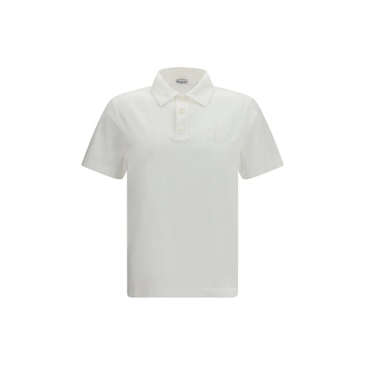 Burberry White Cotton Polo Shirt Burberry