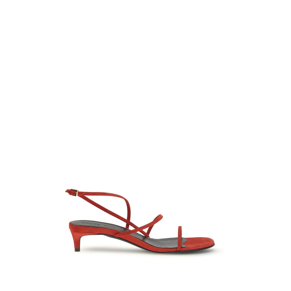 Khaite Multicolor Calf Leather Bos Taurus Stiletto Heel Sandals Khaite