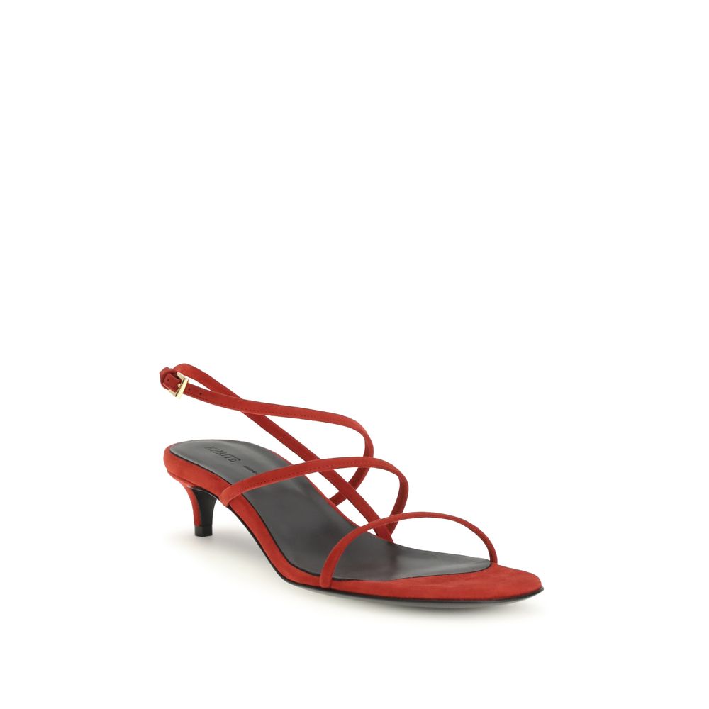 Khaite Multicolor Calf Leather Bos Taurus Stiletto Heel Sandals Khaite