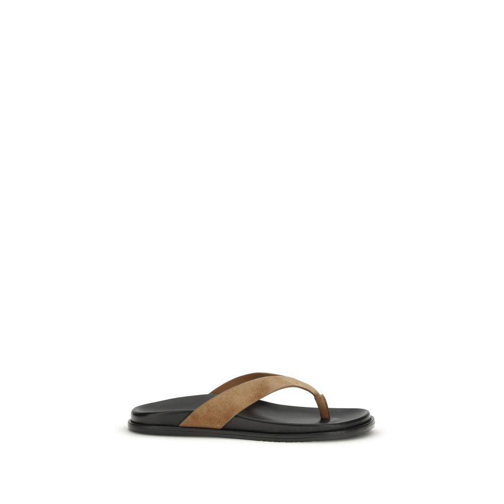 Stuart Weitzman Multicolor Calf Leather Bos Taurus Flip-Flop Sandals Stuart Weitzman