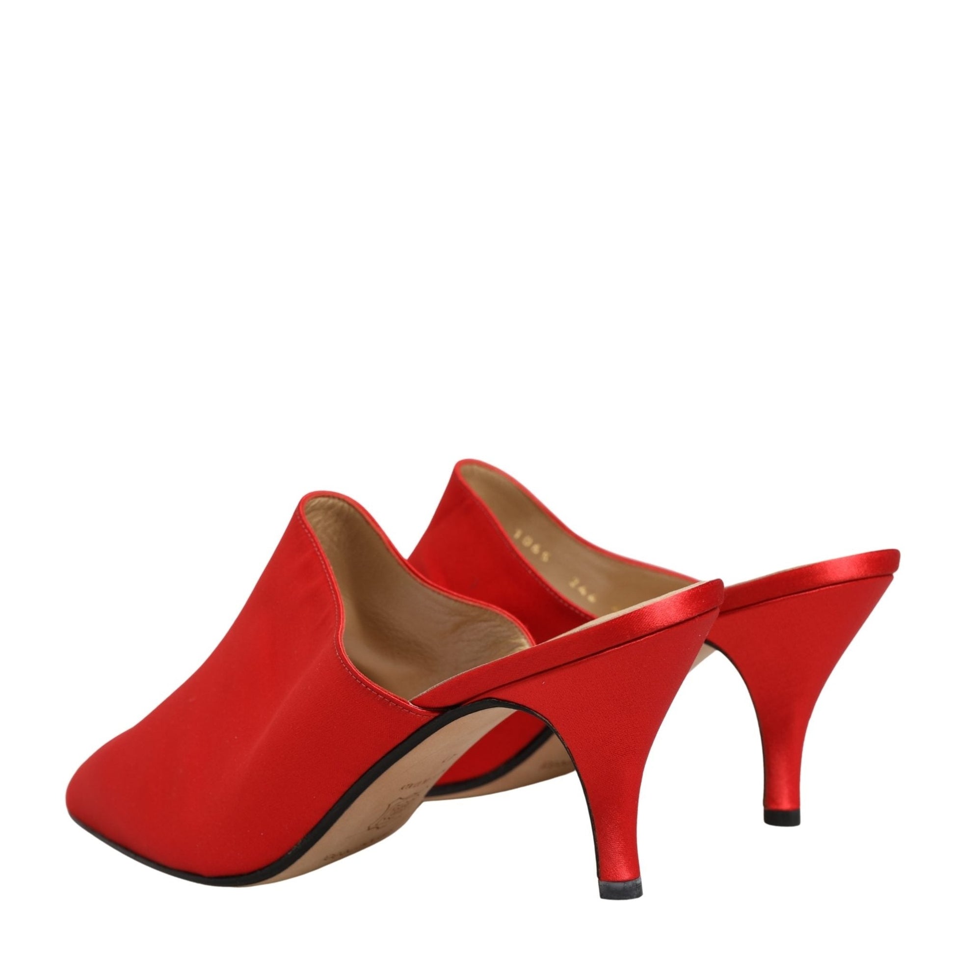 Dolce & Gabbana Red Suede Heel Mule Shoes
