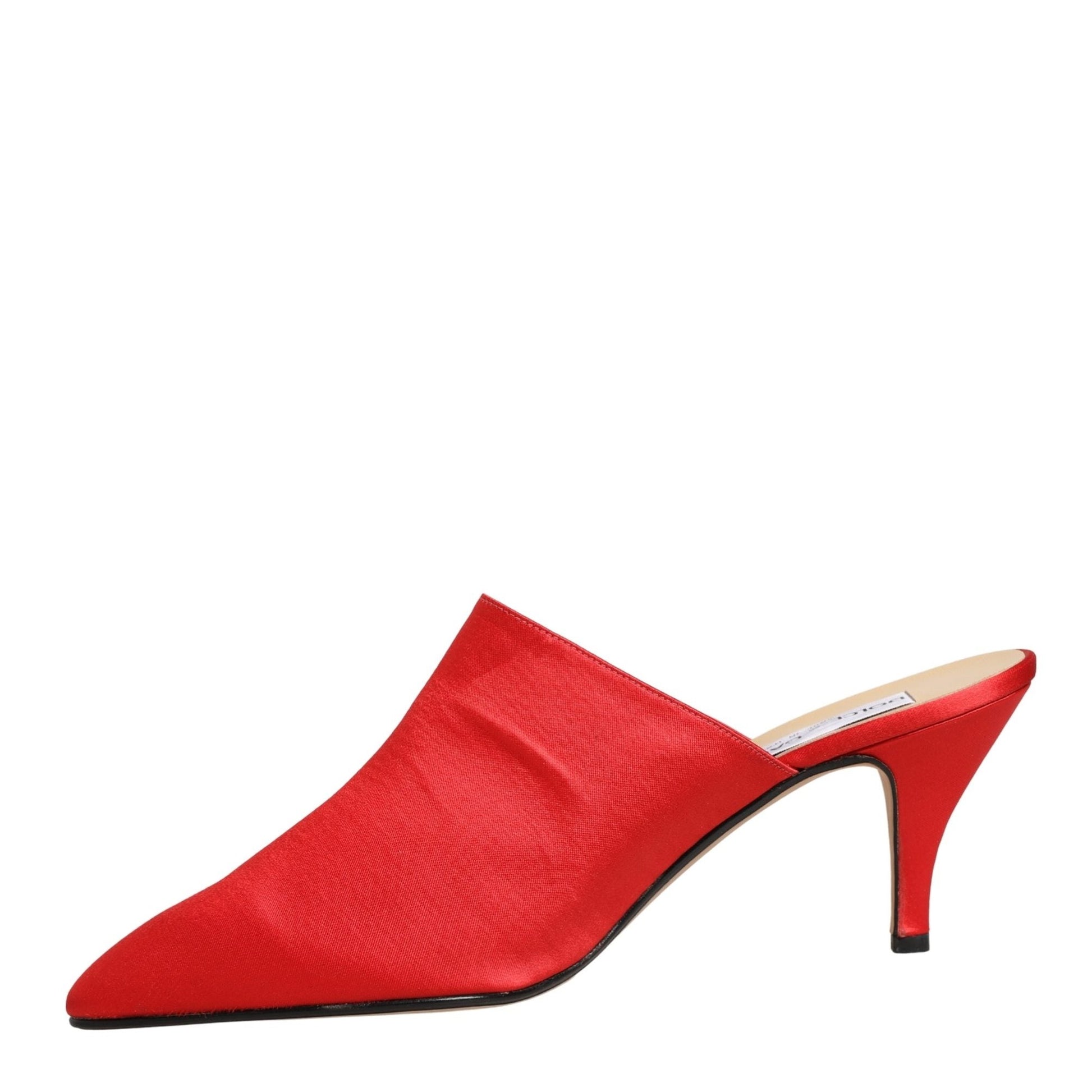 Dolce & Gabbana Red Suede Heel Mule Shoes