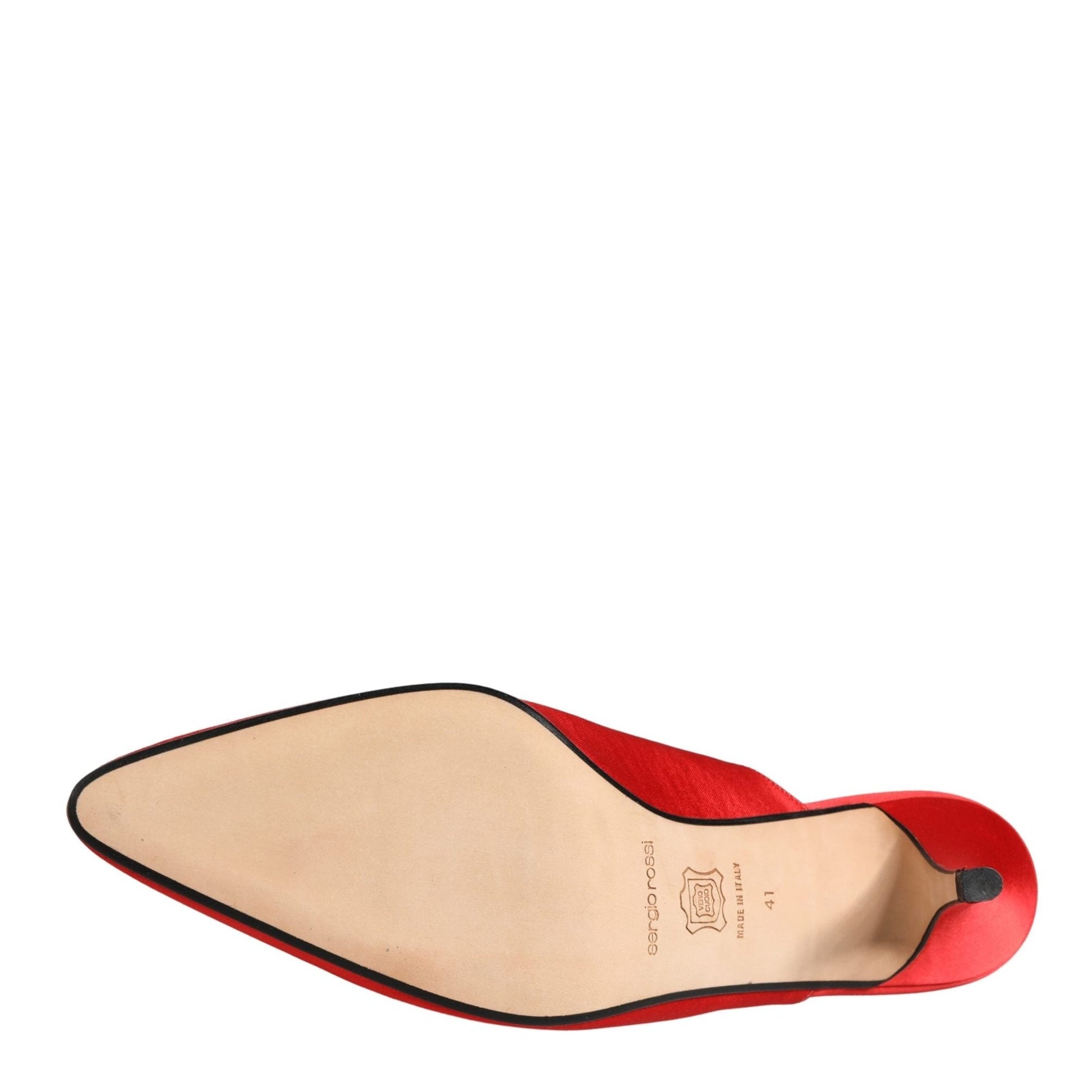 Dolce & Gabbana Red Suede Heel Mule Shoes