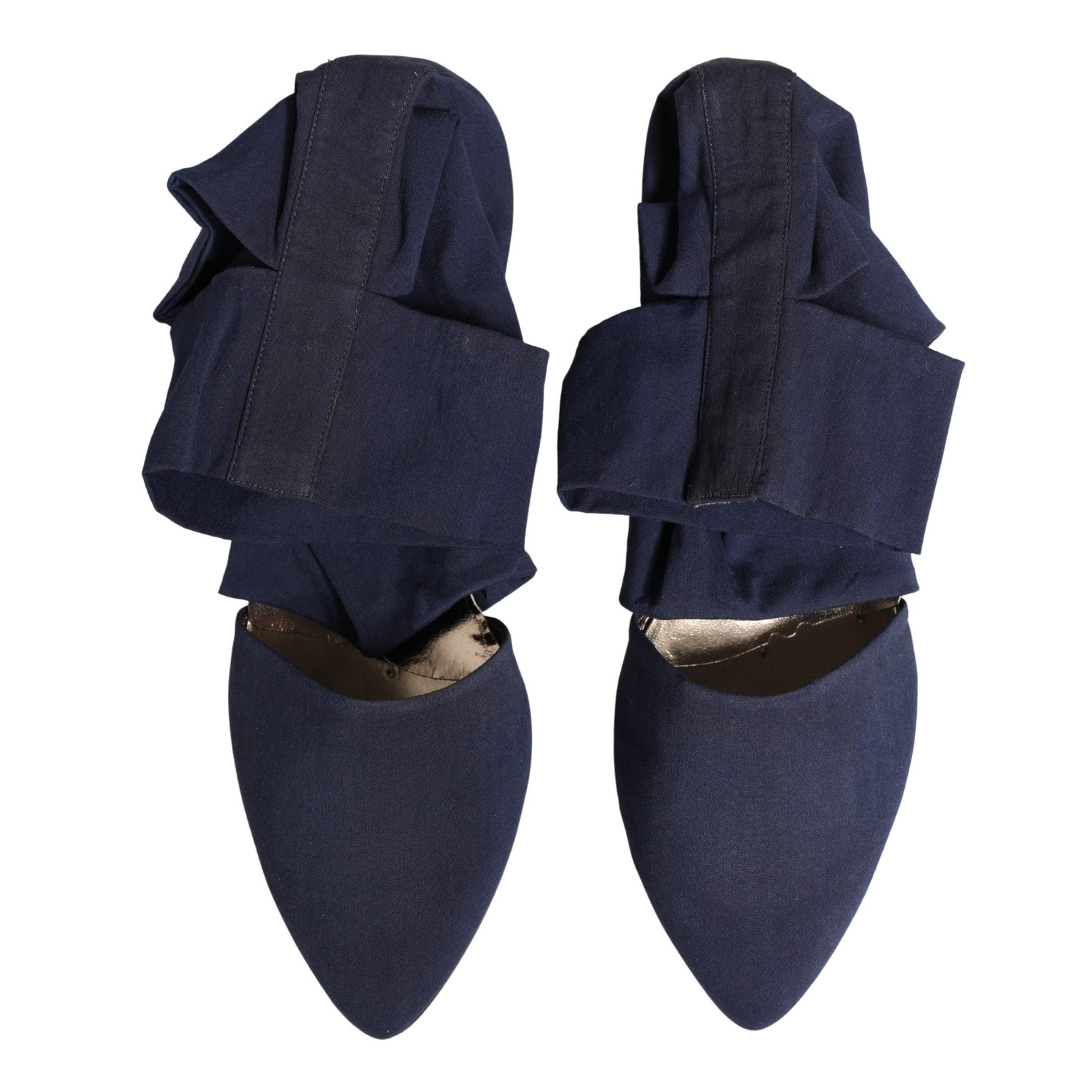 Dolce & Gabbana Blue Cotton Ankle Boots Shoes