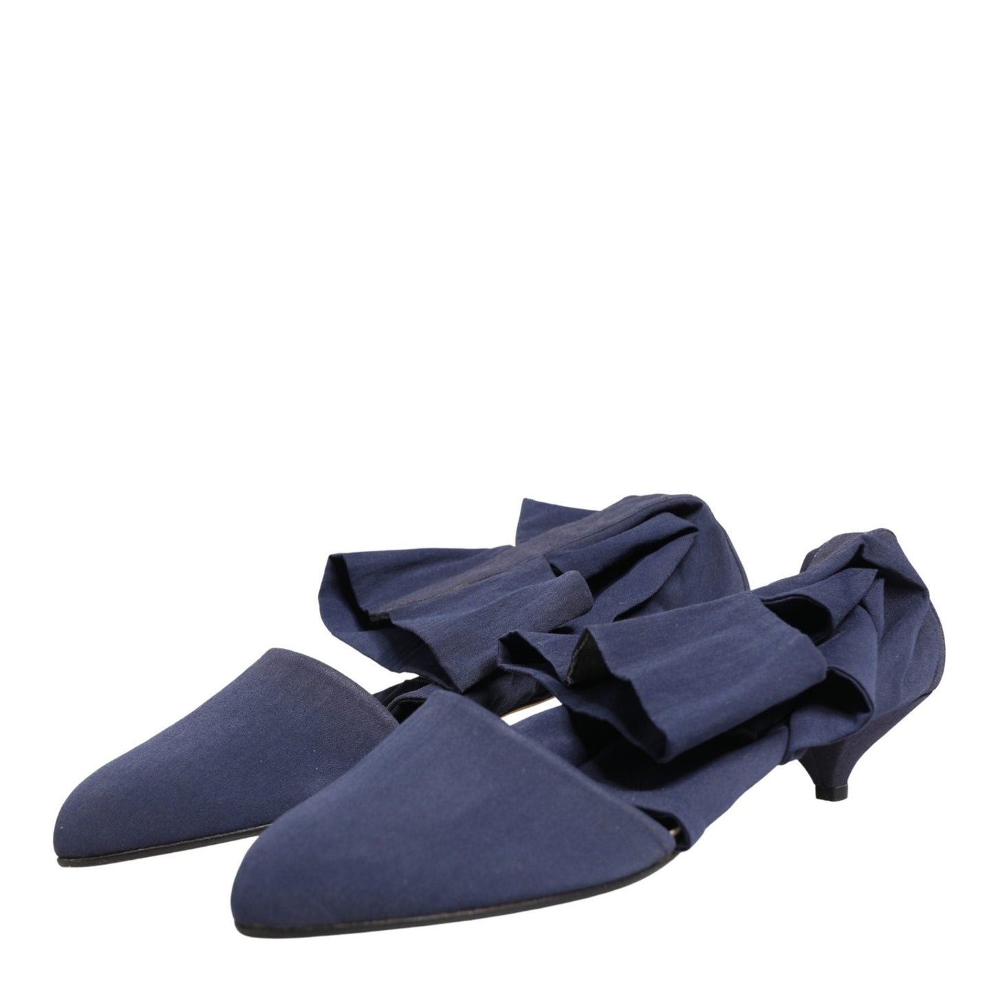 Dolce & Gabbana Blue Cotton Ankle Boots Shoes